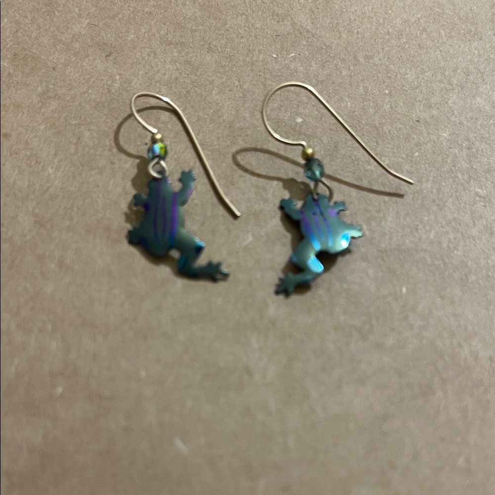 Holly Yashi Niobium Colorful Frog Dangle Earrings! So cute and pretty!